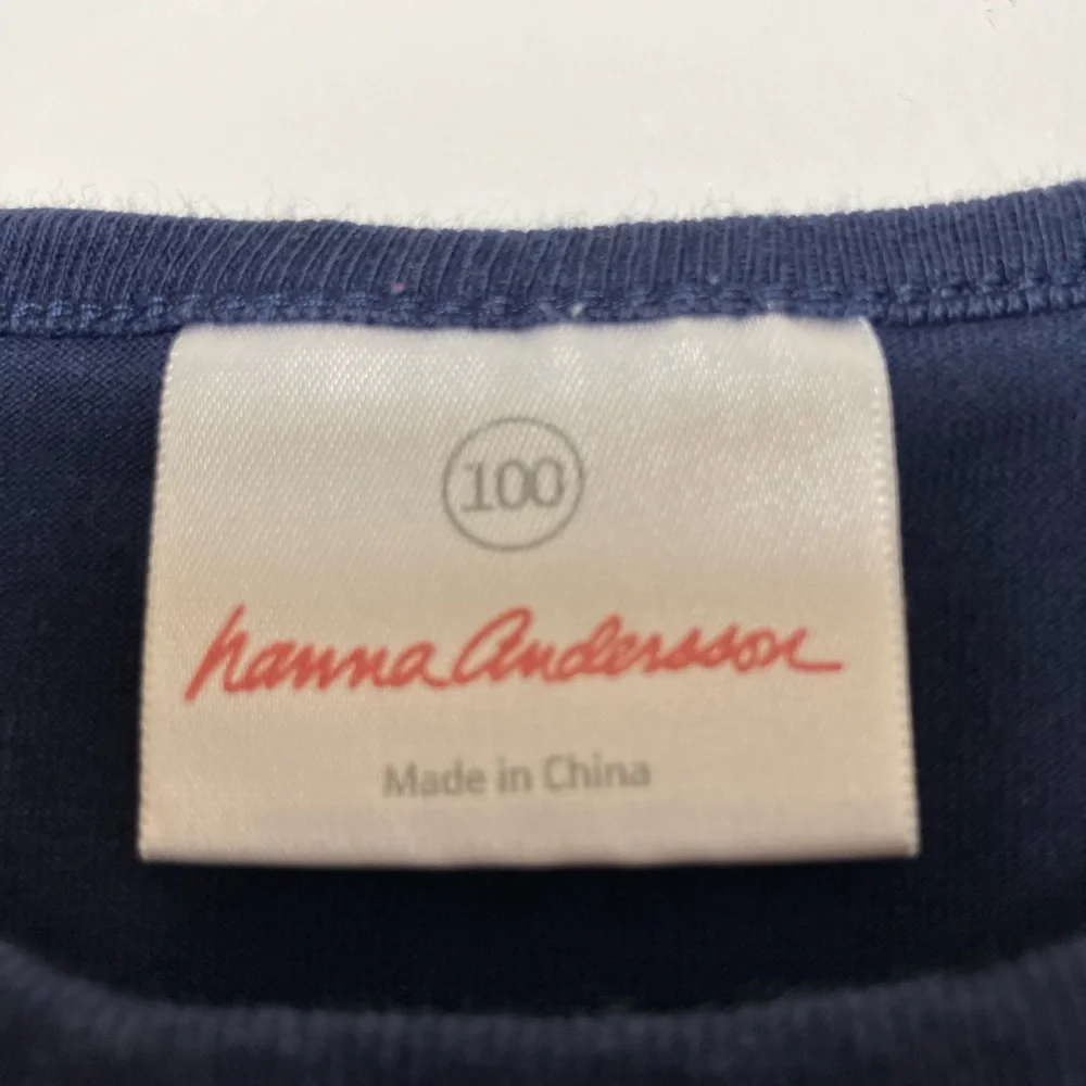 hannah andersson Dress Girls Sz‎ 100(4T) Blue Tank Cotton Summer Casual